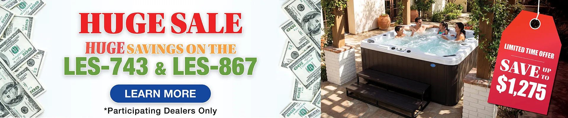 Calspas hot tub being used in a family setting - Denton