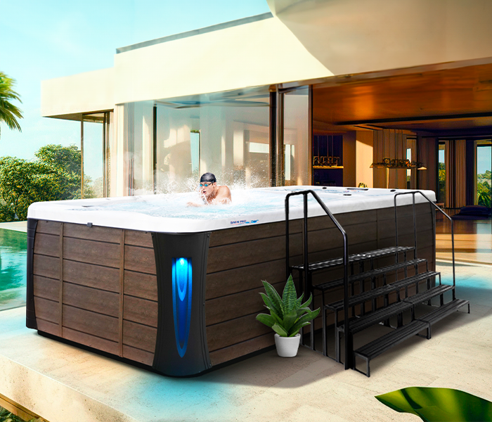 Calspas hot tub being used in a family setting - Denton